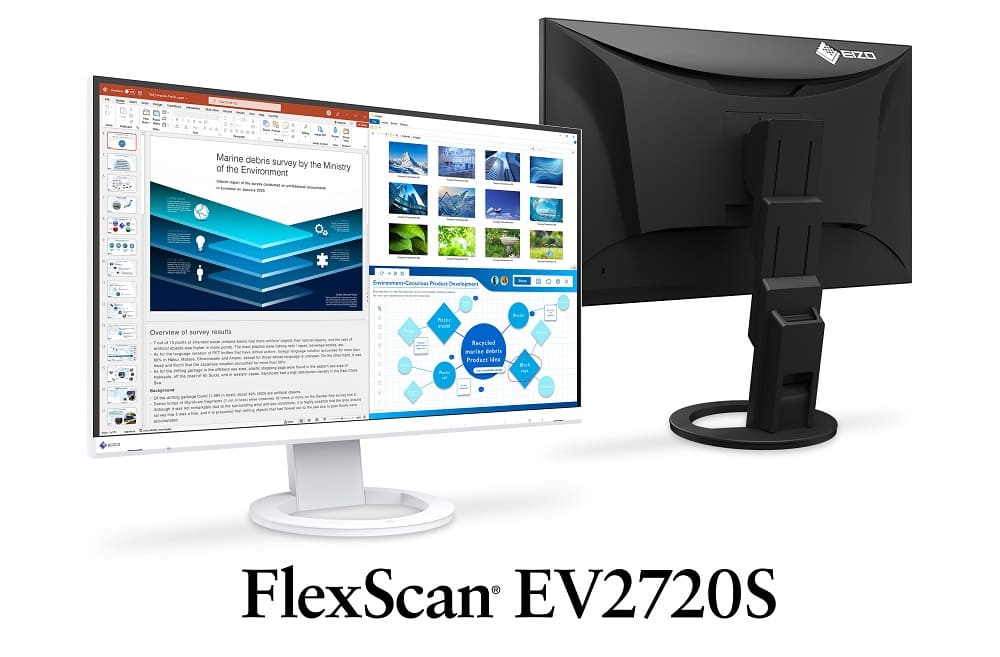 EIZO lanza un monitor de 27 pulgadas ecológico con USB Tipo-C: el FlexScan EV2720S