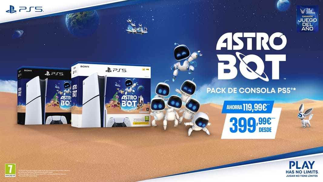 Ya a la venta los nuevos packs especiales de PS5 con Astro Bot