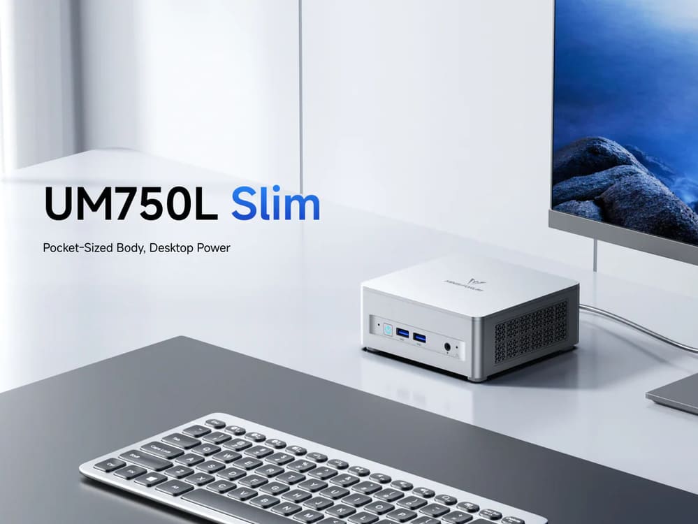 Minisforum UM750L Slim: mini-PC con Ryzen 5 7545U, Radeon 740M y USB4 por 299 £ Minisforum UM750L Slim: mini-PC con Ryzen 5 7545U, Radeon 740M y USB4 por 299 £