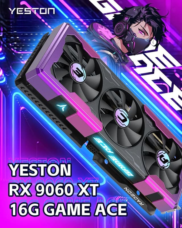 Yeston presenta su RX 9060 XT Game Ace: diseño cyberpunk y 16 GB para conquistar el mercado mainstream Yeston presenta su RX 9060 XT Game Ace: diseño cyberpunk y 16 GB para conquistar el mercado mainstream