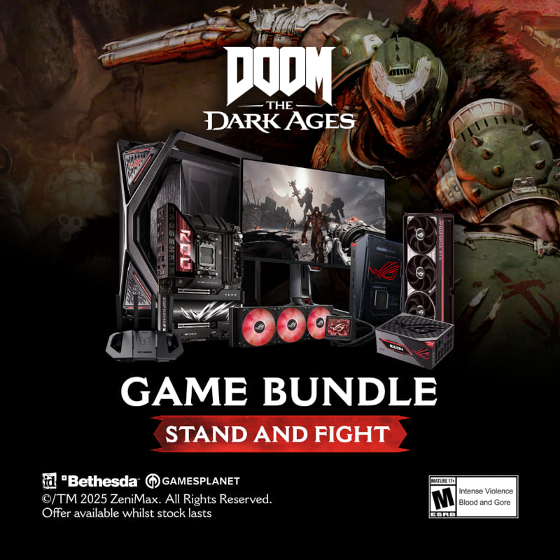 ASUS y Bethesda lanzan bundle oficial de DOOM: The Dark Ages con más de 200 productos ROG ASUS y Bethesda lanzan bundle oficial de DOOM: The Dark Ages con más de 200 productos ROG