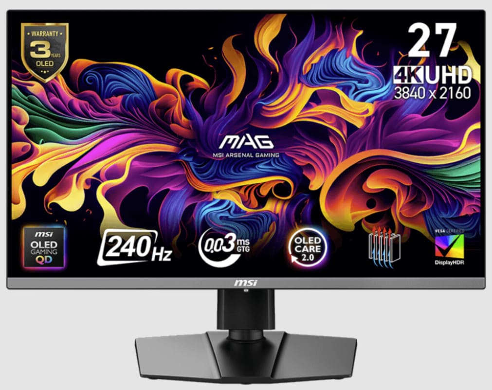 MSI prepara el lanzamiento global del MAG 272UP QD-OLED X24: un monitor 4K OLED más asequible para gamers MSI prepara el lanzamiento global del MAG 272UP QD-OLED X24: un monitor 4K OLED más asequible para gamers
