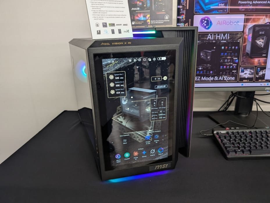 MSI MEG VISION X AI 2nd: PC gaming con pantalla táctil de 13” y cerebro IA en Computex 2025 MSI MEG VISION X AI 2nd: PC gaming con pantalla táctil de 13” y cerebro IA en Computex 2025