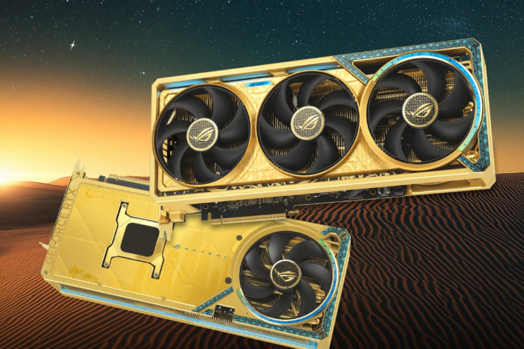 ASUS prepara la ROG Astral RTX 5080 Dhahab Core, una gráfica de lujo con estética dorada y acentos azules ASUS prepara la ROG Astral RTX 5080 Dhahab Core, una gráfica de lujo con estética dorada y acentos azules