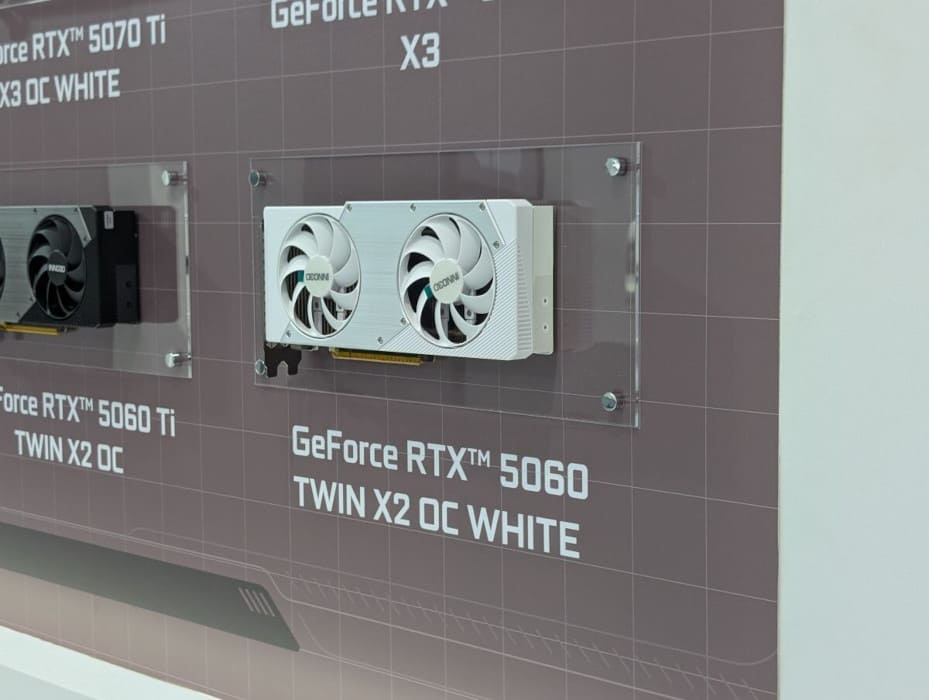 Inno3D muestra la RTX 5060 TWIN X2 OC White tras el lanzamiento oficial de NVIDIA en Computex 2025 Inno3D muestra la RTX 5060 TWIN X2 OC White tras el lanzamiento oficial de NVIDIA en Computex 2025