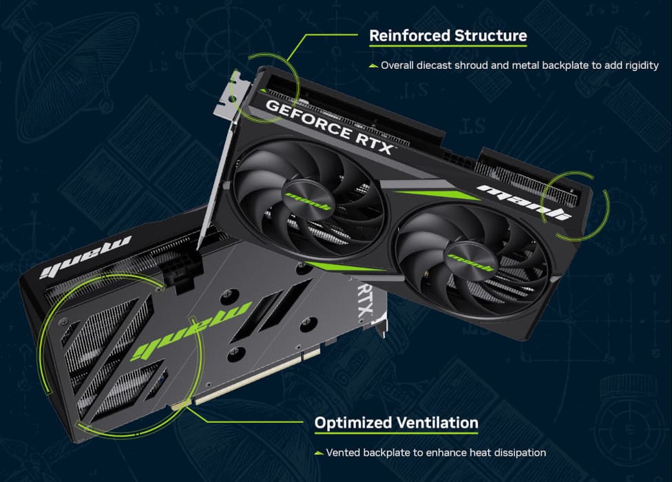 Manli presenta sus RTX 5060 Nebula y Polar Fox con DLSS 4 y memoria GDDR7 a 28 Gbps