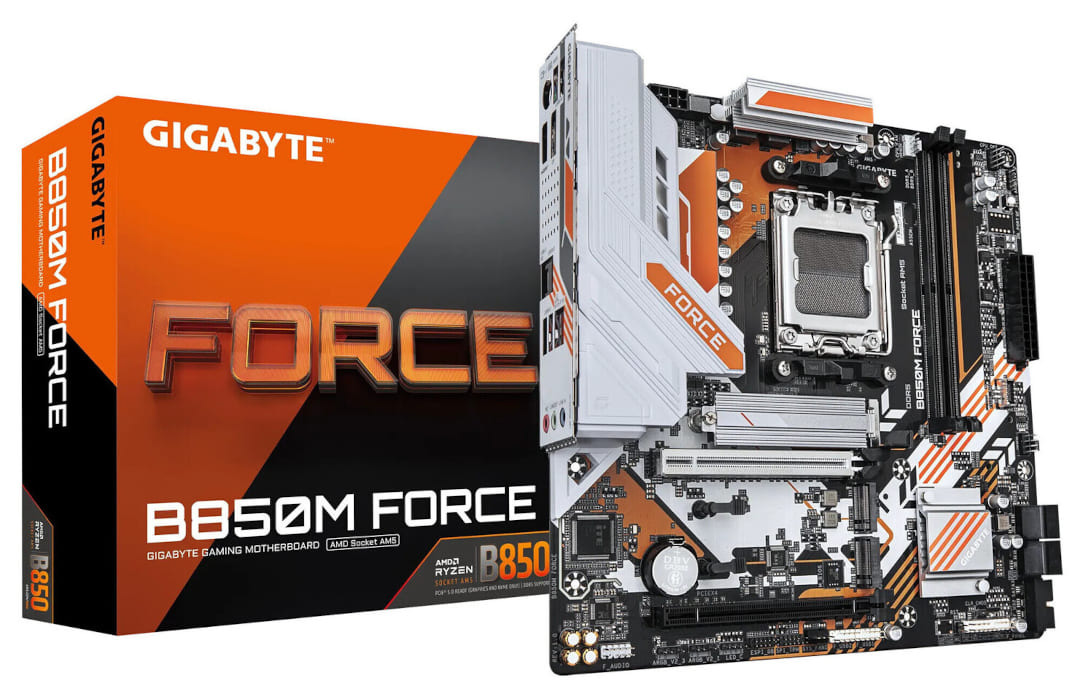 Gigabyte sorprende con la nueva placa base B850M Force para procesadores Ryzen