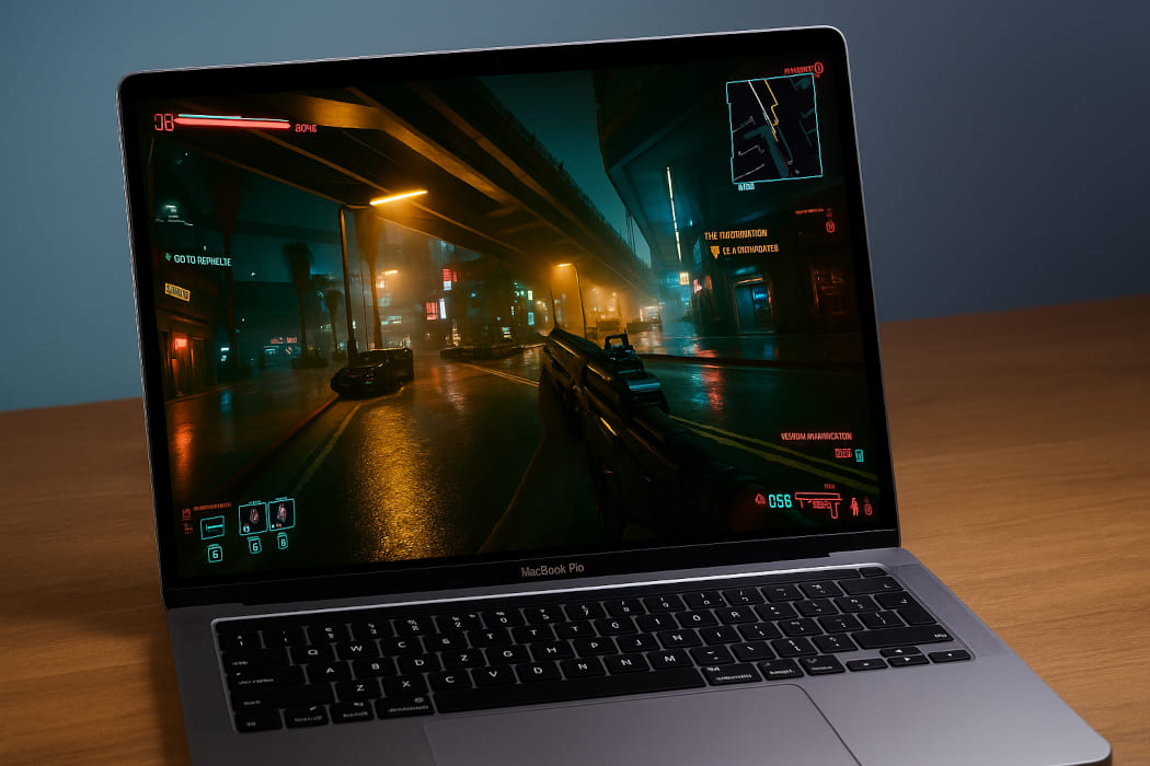 Cyberpunk 2077 en un MacBook Pro M1 Max con macOS 26 Tahoe portada (1)