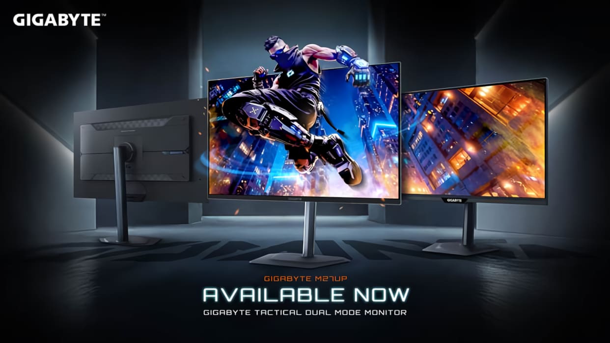 Gigabyte lanza el M27UP: monitor táctico Dual-Mode con 4K a 160 Hz y Full HD a 320 Hz
