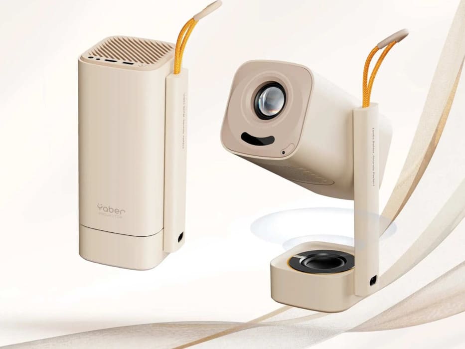 Yaber T1 Pro: proyector portátil 1080p con gimbal 180 °, Wi-Fi 6 y diseño ultraligero