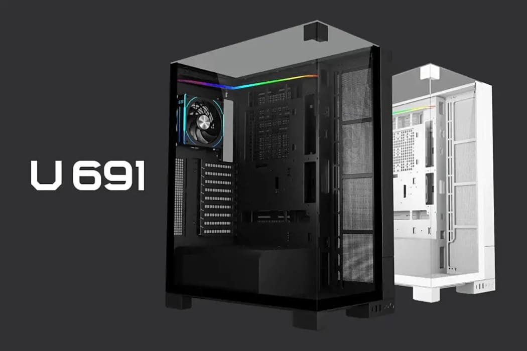 FSP U691: caja full-tower con triple vidrio templado, soporte para GPU de 420 mm y refrigeración líquida de 480 mm