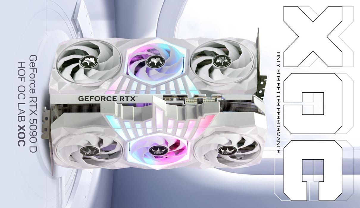 Filtrada la BIOS XOC de la RTX 5090D HOF: hasta 2.001 W de límite de potencia y récord mundial en GPUPI