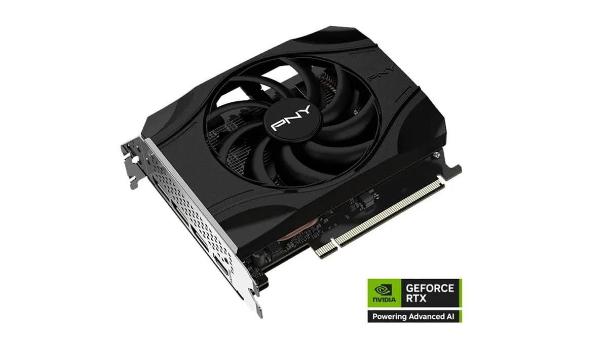 PNY presenta sus compactas RTX 5050 con diseño monoventilador y doble ventilador