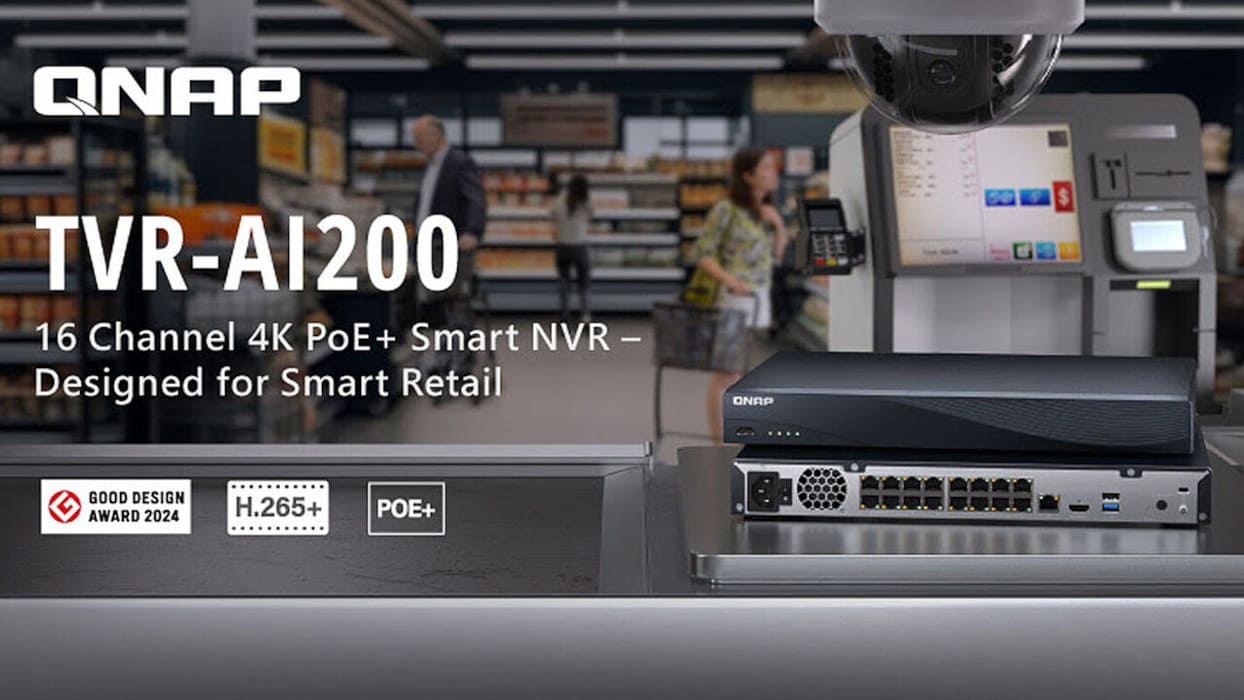 QNAP presenta el TVR-AI200: NVR inteligente de 16 canales PoE+ con IA y red aislada para videovigilancia profesional