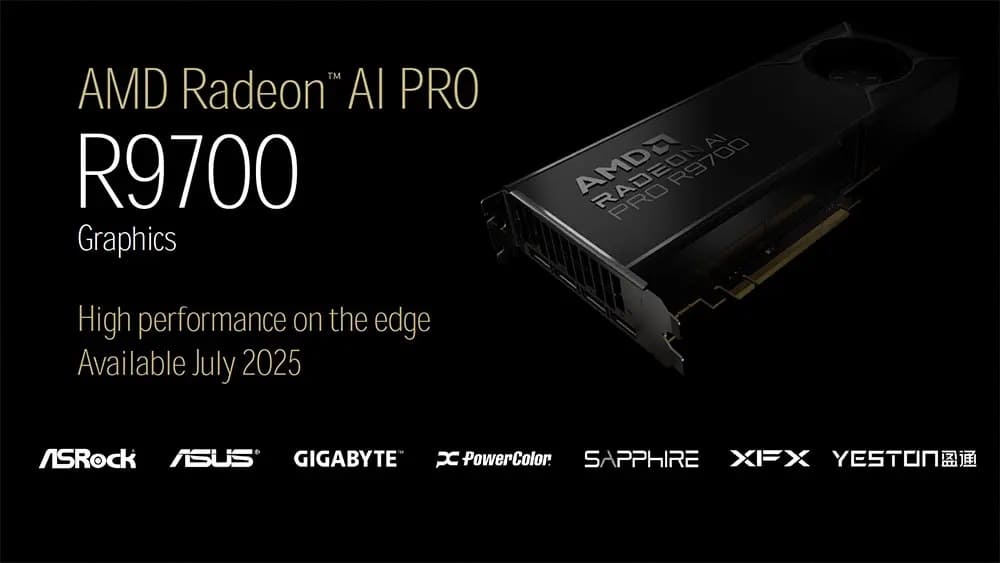 AMD Radeon AI PRO R9700 llega con 32 GB GDDR6 y precio de 1.259 dólares