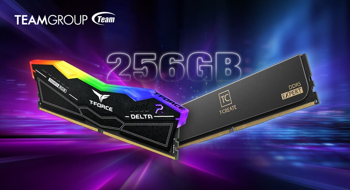 Team Group presenta kits DDR5 de 256 GB para gaming y creación profesional