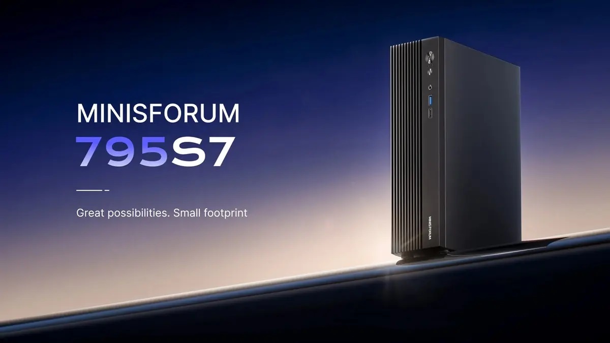 Minisforum 795S7: mini PC con Ryzen 9 7945HX, diseño de 7 L y soporte para GPU low-profile