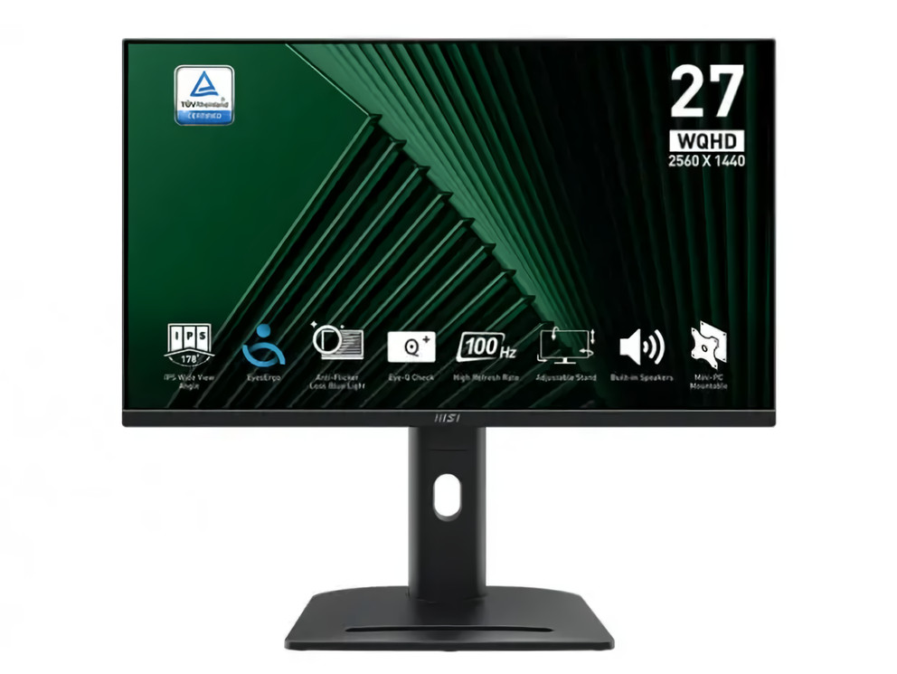 MSI PRO MP275QPG: monitor WQHD de 27" con 100 Hz y soporte para mini PC integrado