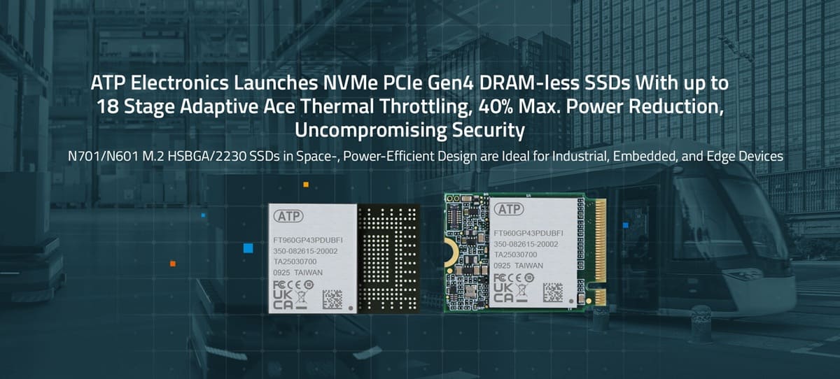 ATP presenta sus SSDs N701/N601 con eficiencia energética y seguridad avanzada