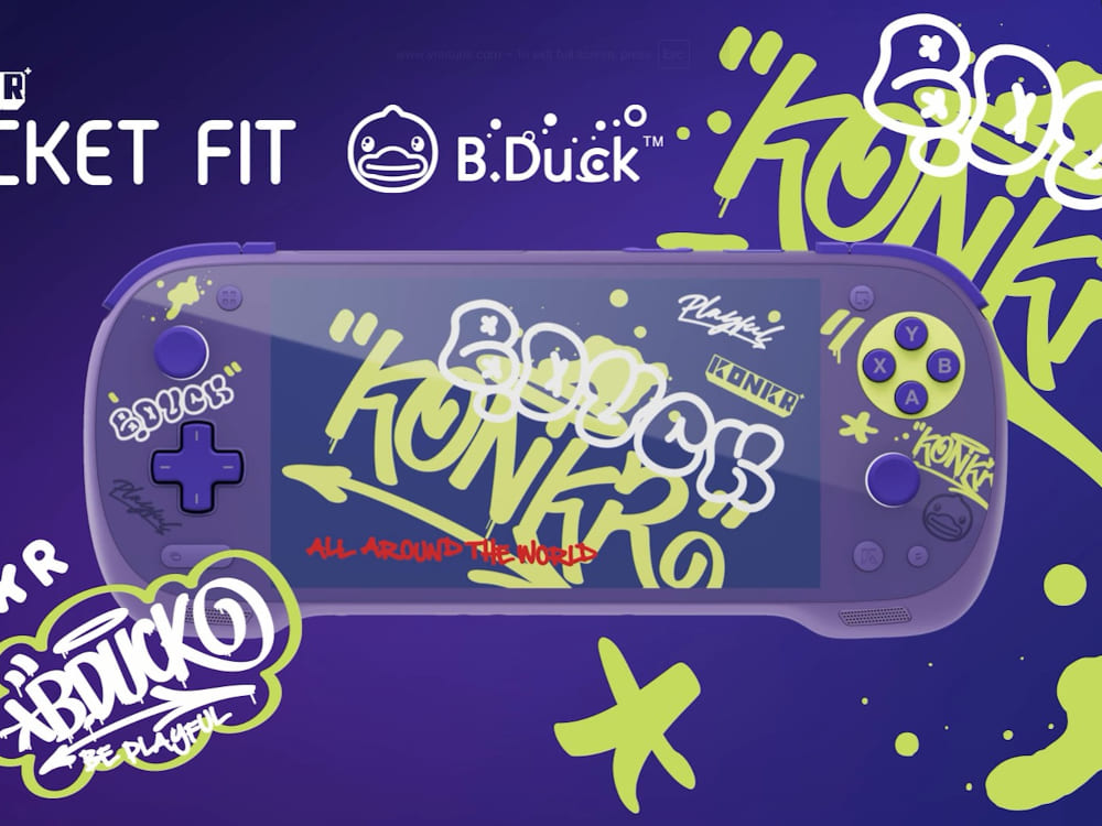 Ayaneo presenta la Konkr Pocket Fit Elite B.Duck Edition en color púrpura