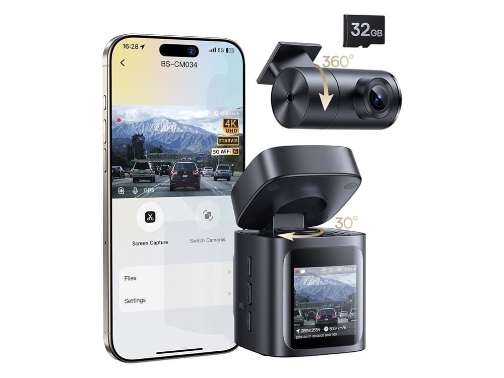Baseus PrimeTrip VD1 Pro: dash cam solar con grabación 4K