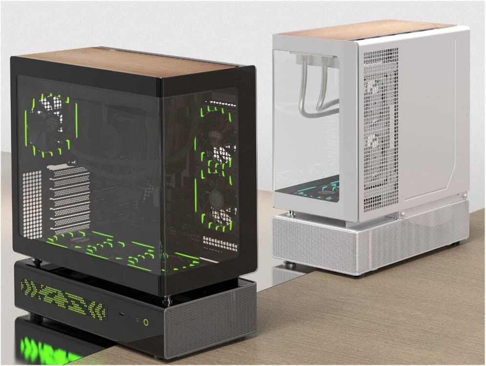 GAMEMAX presenta la caja N90 con diseño de doble cámara, panel de vidrio curvado y pantalla LED