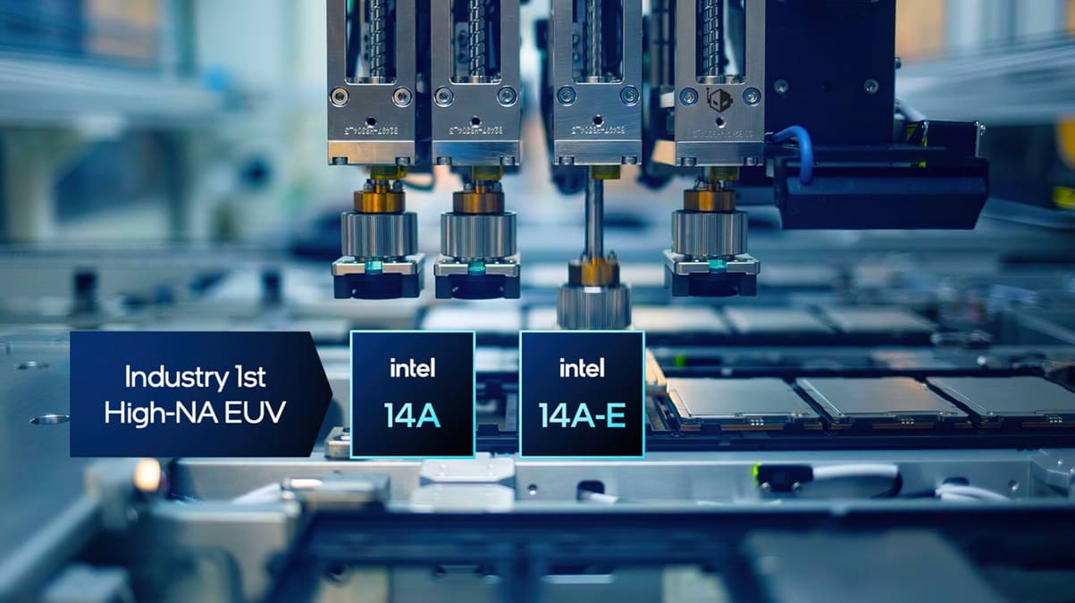 Intel 14A: mayor coste por High-NA EUV, pero con un 20% más de eficiencia que 18A