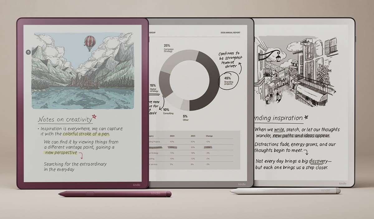 Amazon anuncia la nueva familia Kindle Scribe con modelos en color y mejoras de productividad