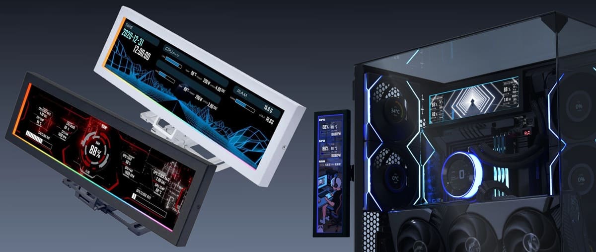 LIAN LI presenta la pantalla secundaria universal US88v1 de 8,8" con ARGB integrado