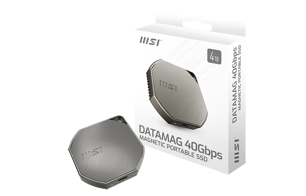 MSI lanza el SSD portátil DATAMAG 40Gbps con diseño magnético y hasta 4 TB