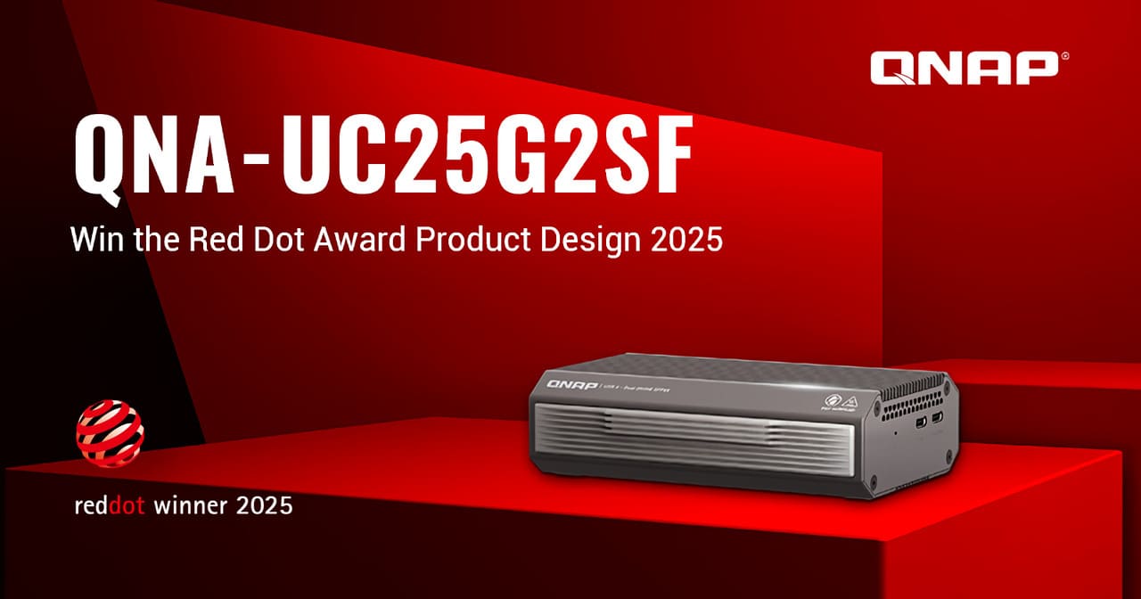 QNAP gana el Red Dot Award 2025 con su adaptador USB4 a 25GbE