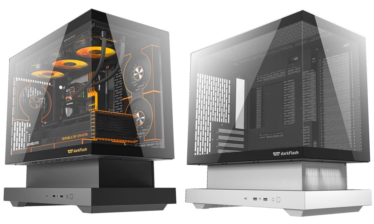 darkFlash anuncia la FLOATRON F1, caja microATX con base flotante y soporte para 9 ventiladores