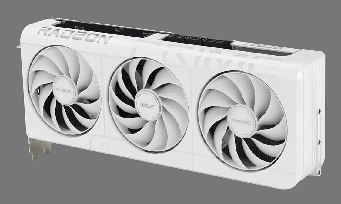 ASUS lanza la Radeon RX 9070 XT OC Edition en blanco para setups temáticos