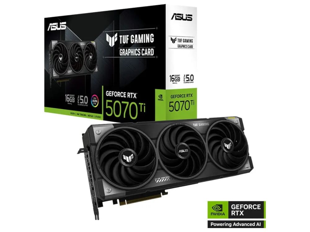 ASUS TUF Gaming GeForce RTX 5070 Ti 16GB GDDR7 debuta en Japón como exclusiva de Amazon