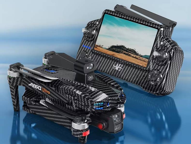 AE60 Ultra: un dron avanzado con doble cámara, gimbal de 3 ejes y pantalla integrada por unos 245€