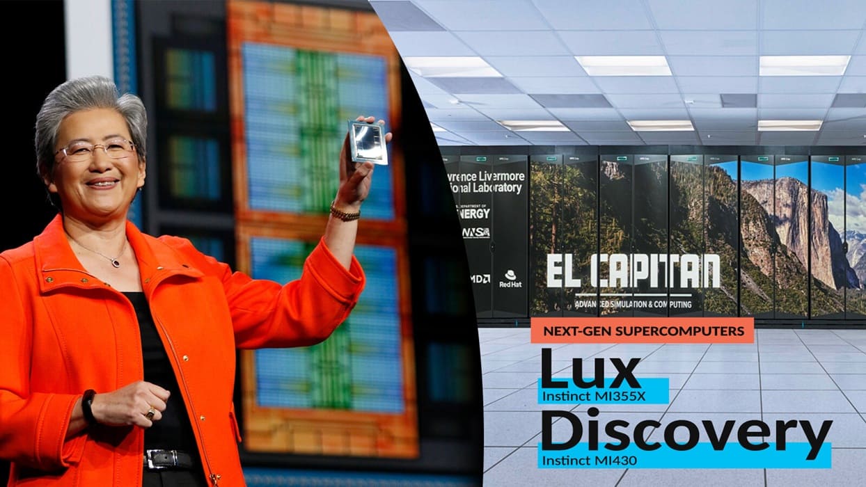 AMD se asocia con el Departamento de Energía de EE. UU. para construir dos superordenadores de nueva generación