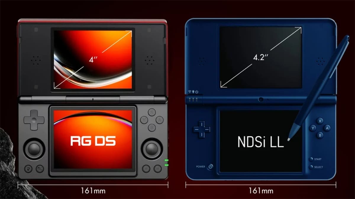 Anbernic RG DS: la nueva consola portátil de doble pantalla que busca revivir el espíritu de la Nintendo DS