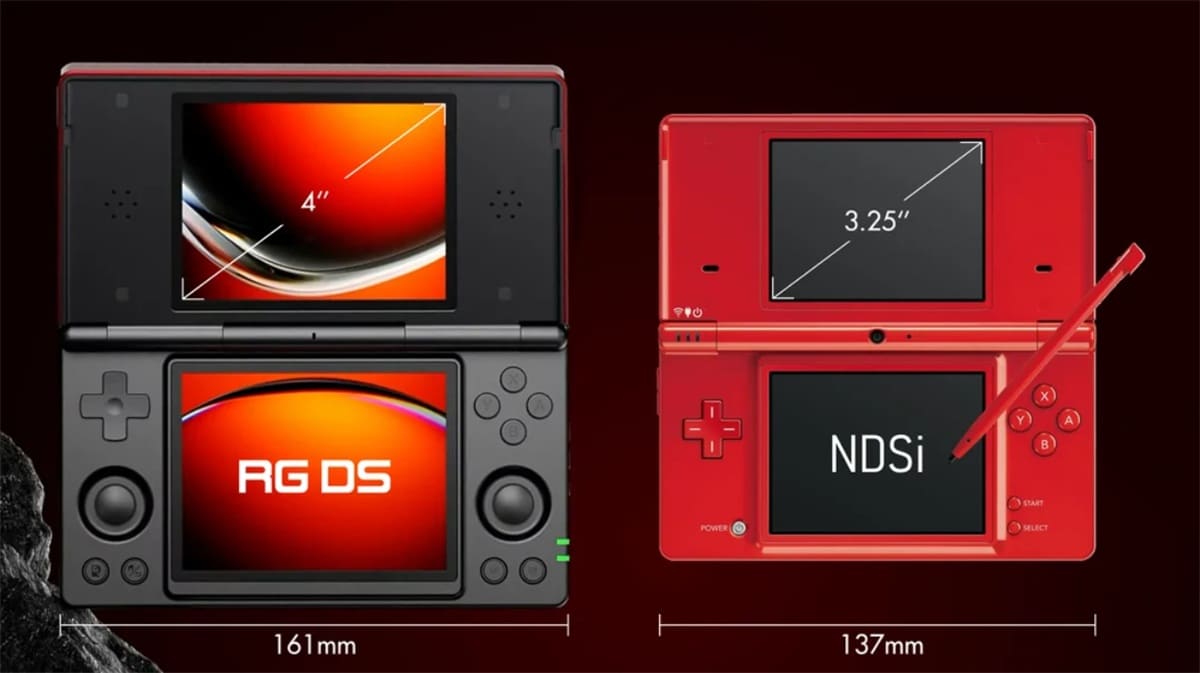 Anbernic RG DS: la nueva consola portátil de doble pantalla que busca revivir el espíritu de la Nintendo DS
