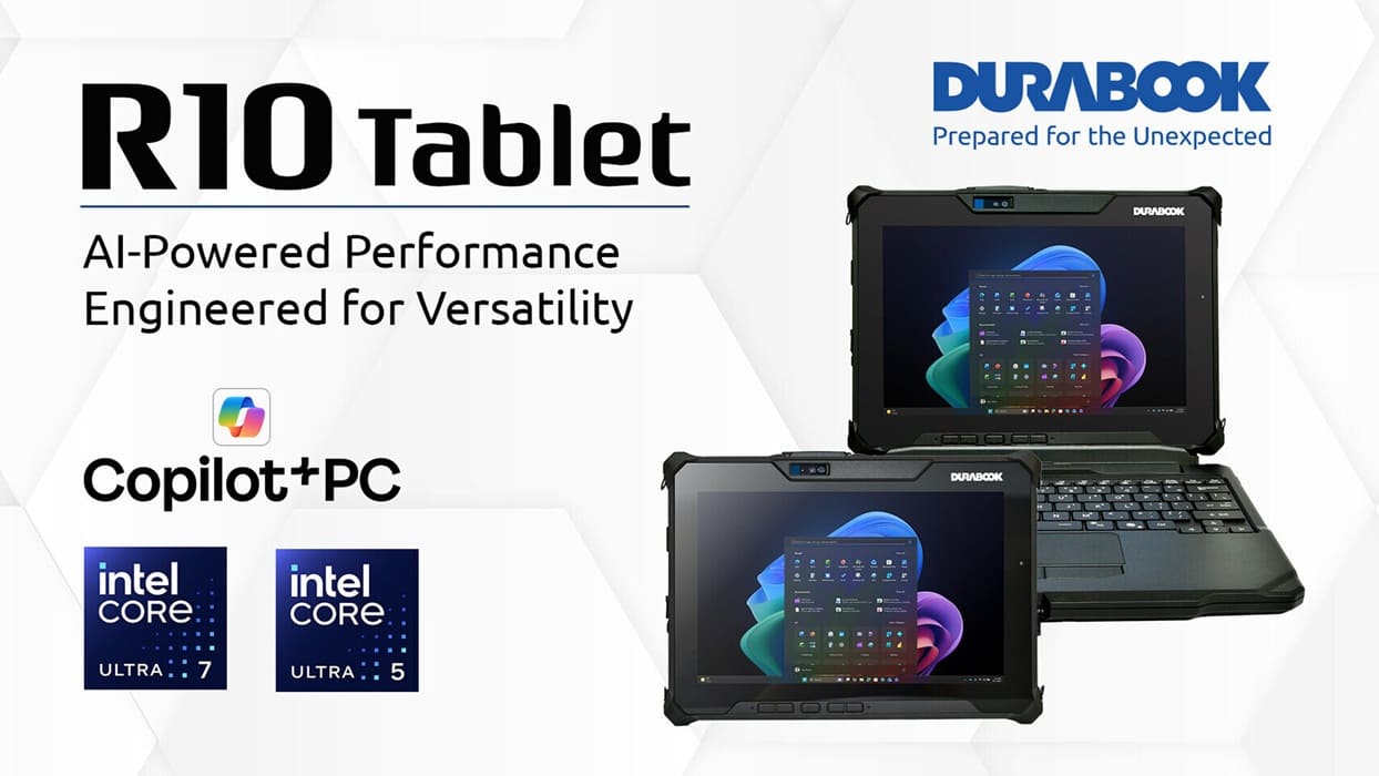 Durabook R10: nuevo tablet rugerizado con Intel Core Ultra 200V y diseño 2-en-1 para entornos extremos