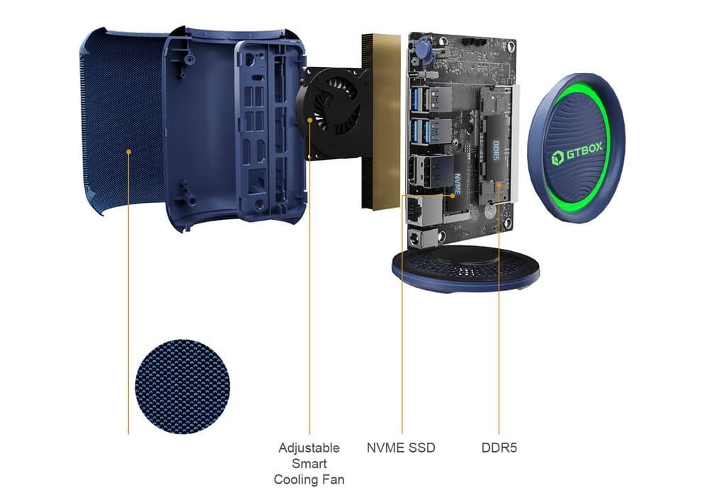 GTBox T1: un mini-PC con Ryzen 7 8745HS y diseño tipo HomePod