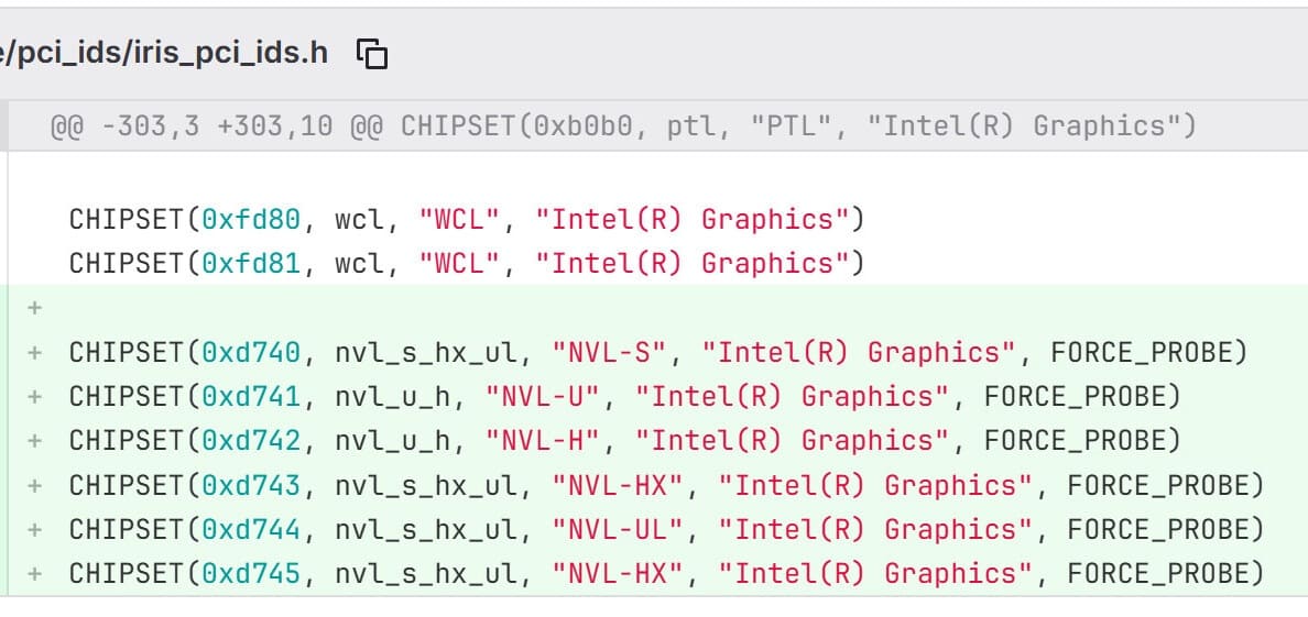 Intel prepara la familia Nova Lake con GPU Xe3P y cinco variantes para escritorio y portátiles