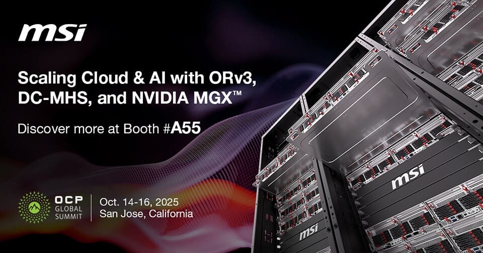 MSI presenta sus nuevos servidores OCP y GPU basados en NVIDIA MGX en el OCP Global Summit 2025