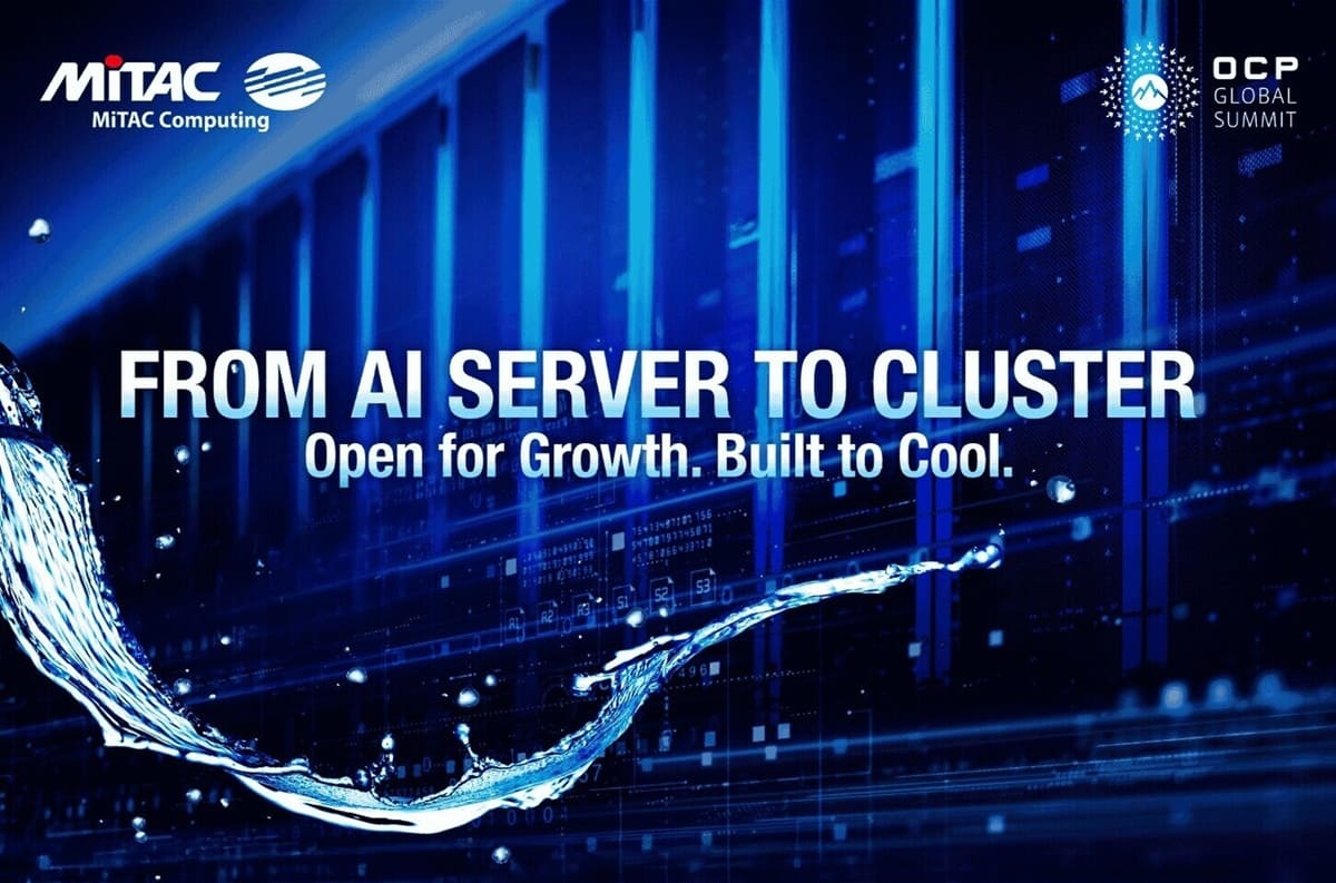 MiTAC muestra sus soluciones de refrigeración líquida y servidores para IA y HPC en el OCP Global Summit 2025