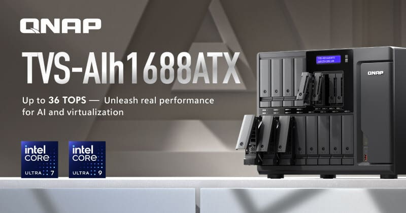 QNAP lanza el potente NAS empresarial TVS-AIh1688ATX con procesadores Intel Core Ultra y NPU integrada