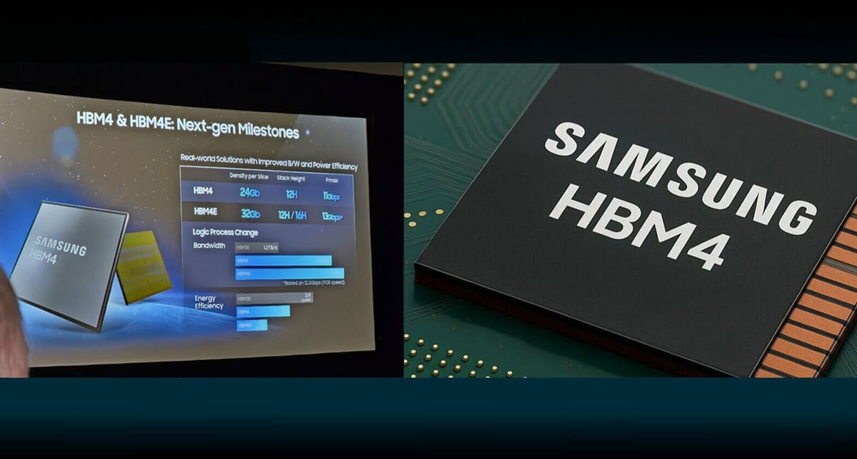 Samsung detalla su memoria HBM4e con hasta 3,25 TB/s y eficiencia duplicada