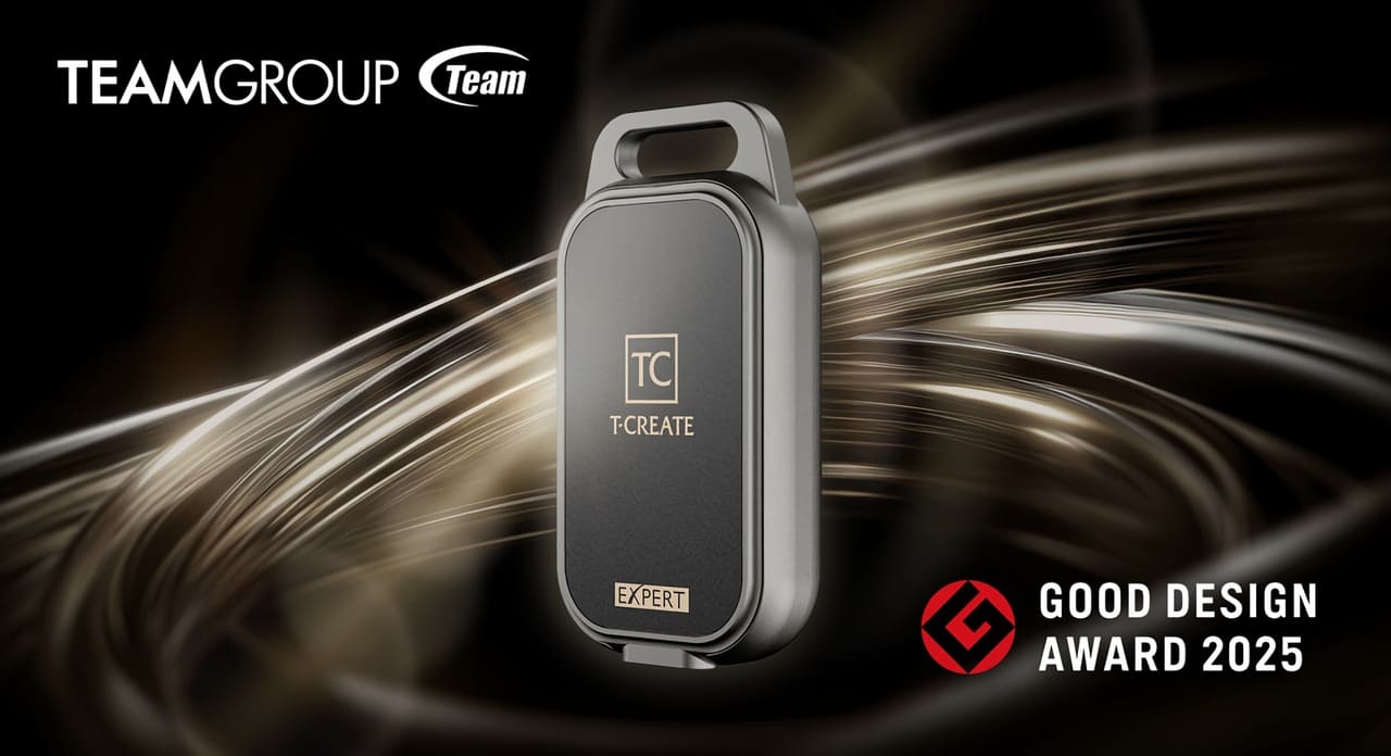 Team Group recibe el Good Design Award 2025 por el SSD T-CREATE EXPERT P34F con rastreo integrado