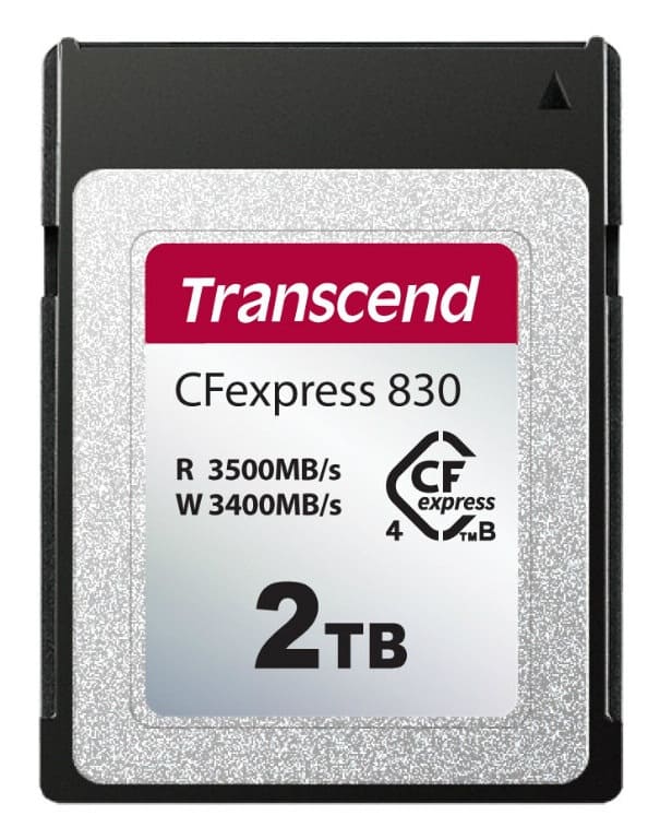 Transcend lanza la CFexpress 830 Type B con interfaz PCIe 4.0 x2 y hasta 2 TB de capacidad
