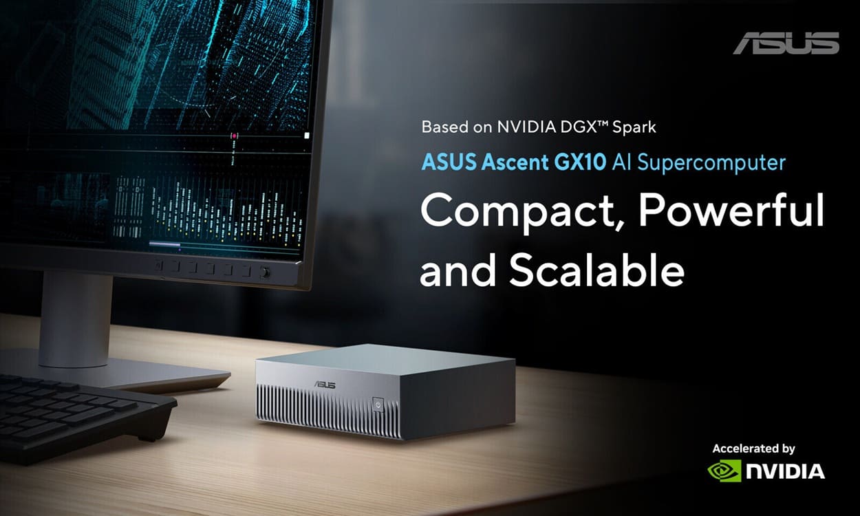 ASUS Ascent GX10: supercomputador de escritorio con Superchip NVIDIA GB10 Grace Blackwell y hasta 4 TB SSD