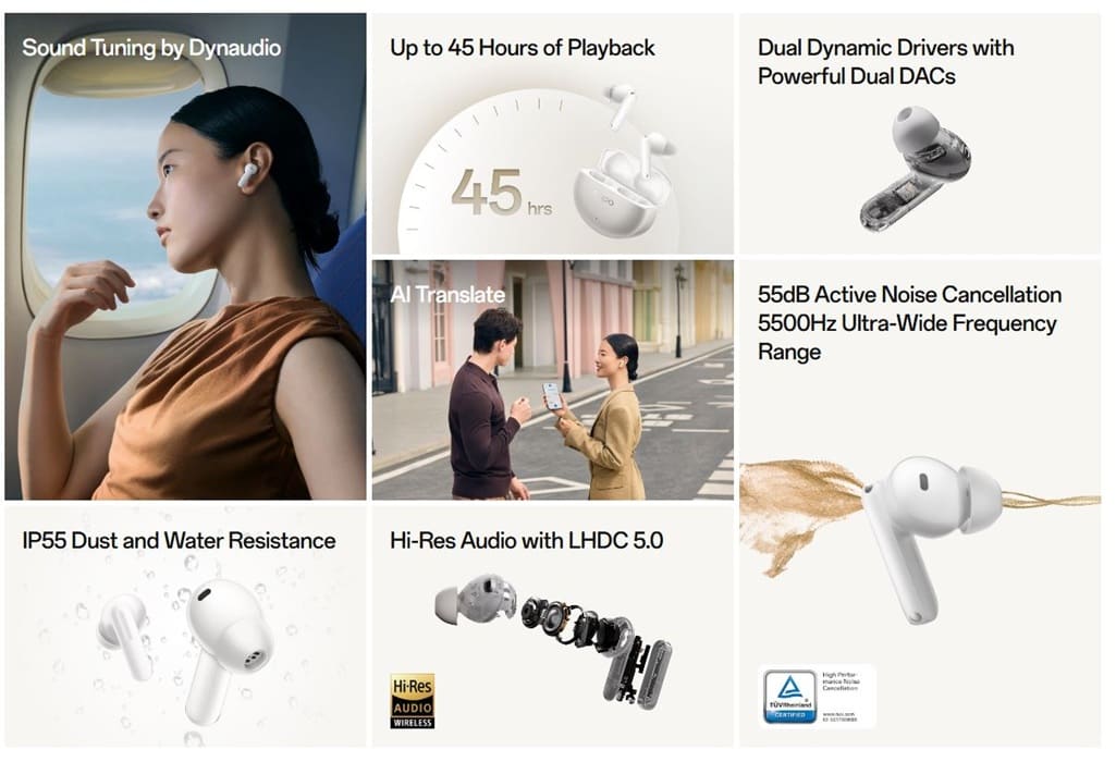 OPPO presenta los Enco X3s con ANC de 55 dB y hasta 45 h de autonomía