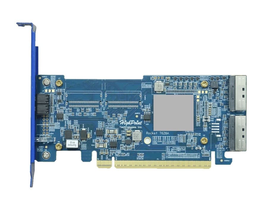 HighPoint presenta la Rocket 1624A: adaptador PCIe 5.0 x16 compacto con soporte para GPUs y SSD NVMe